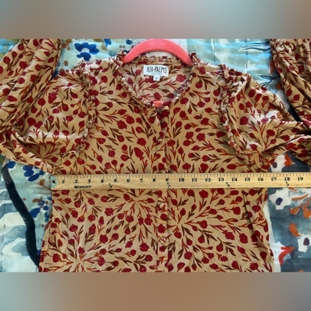 XIX PALMS S Toledo Ruffle Top - Picture 11 of 12